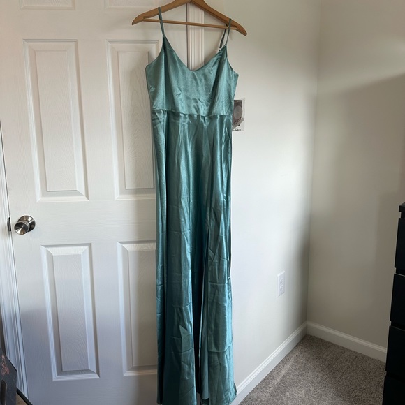 Birdygrey Jay Strappy Tank Satin Dress, size M - Picture 2 of 3